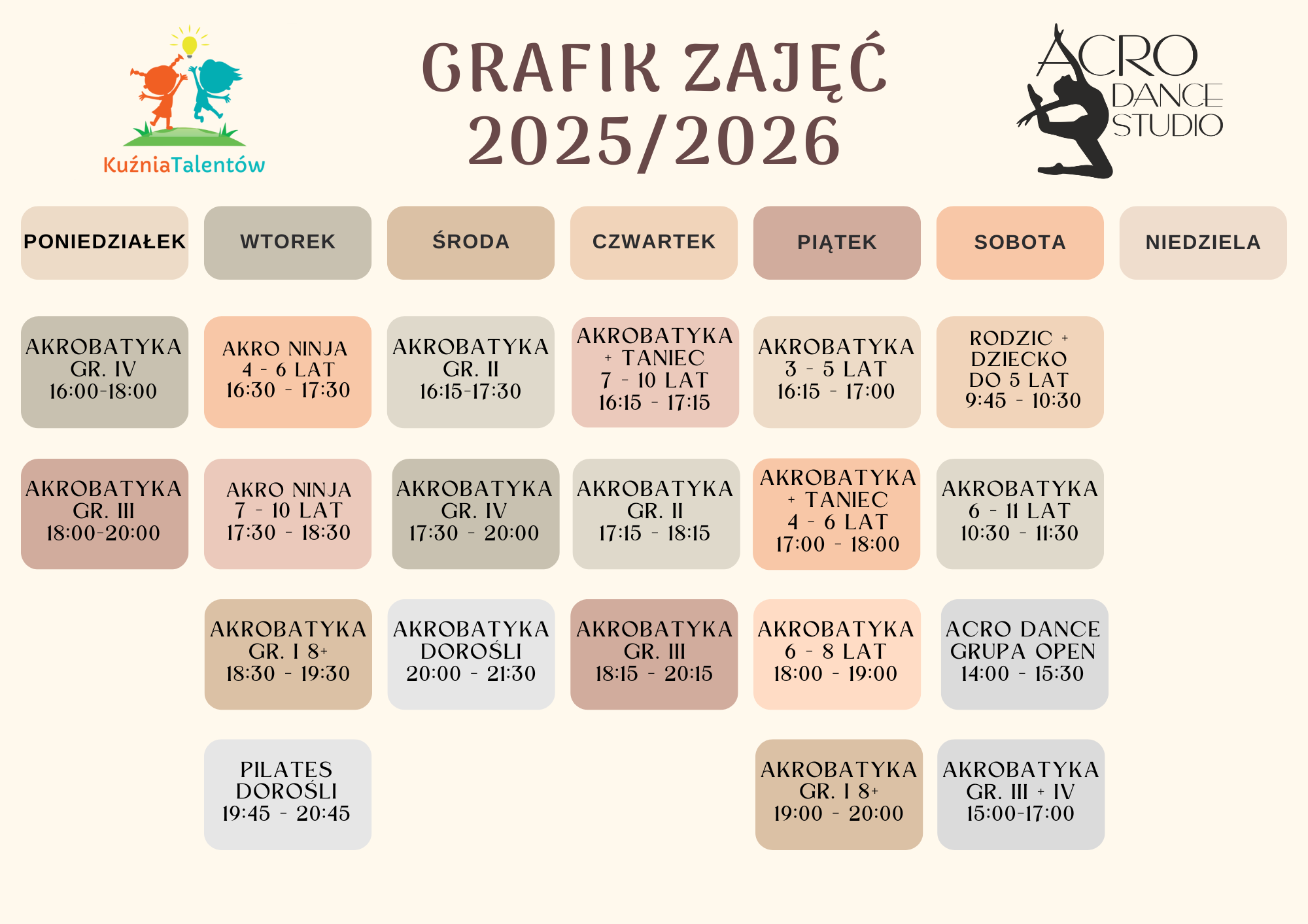 GRAFIK ZAJĘĆ 2025/2026